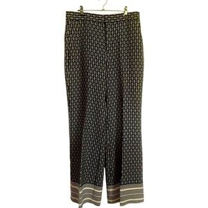 TALBOTS CHAIN LINK STYLE PANTS Navy & White Size 8